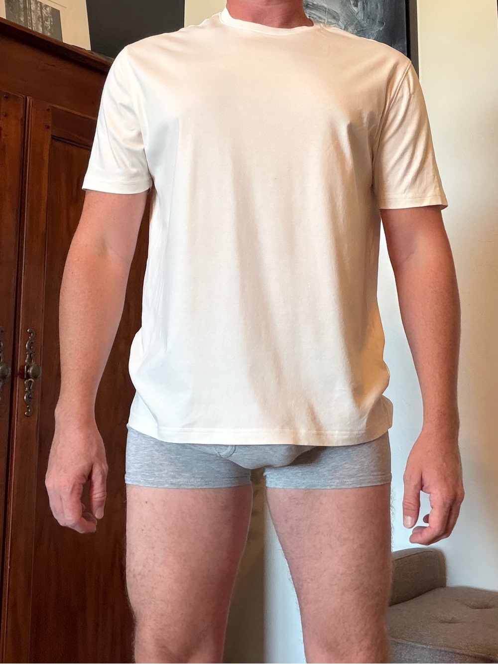 Murano Men's Tshirt, Ivory, Sixe L